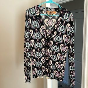 Tory Beach Merino Wool Cardigan Size Large